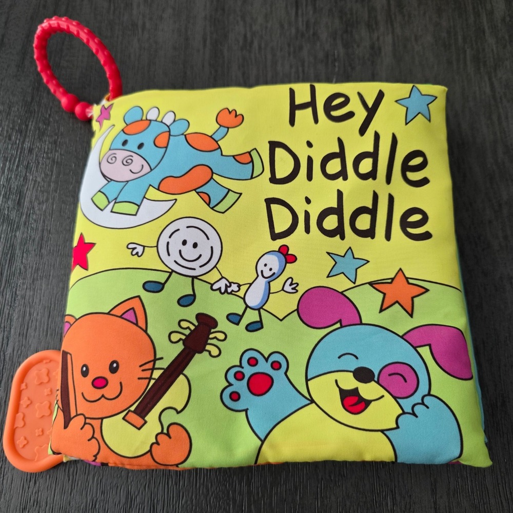 Playtex Baby Hey Diddle Diddle Soft Cloth Book Unisex OS Multicolor Sensory Toy